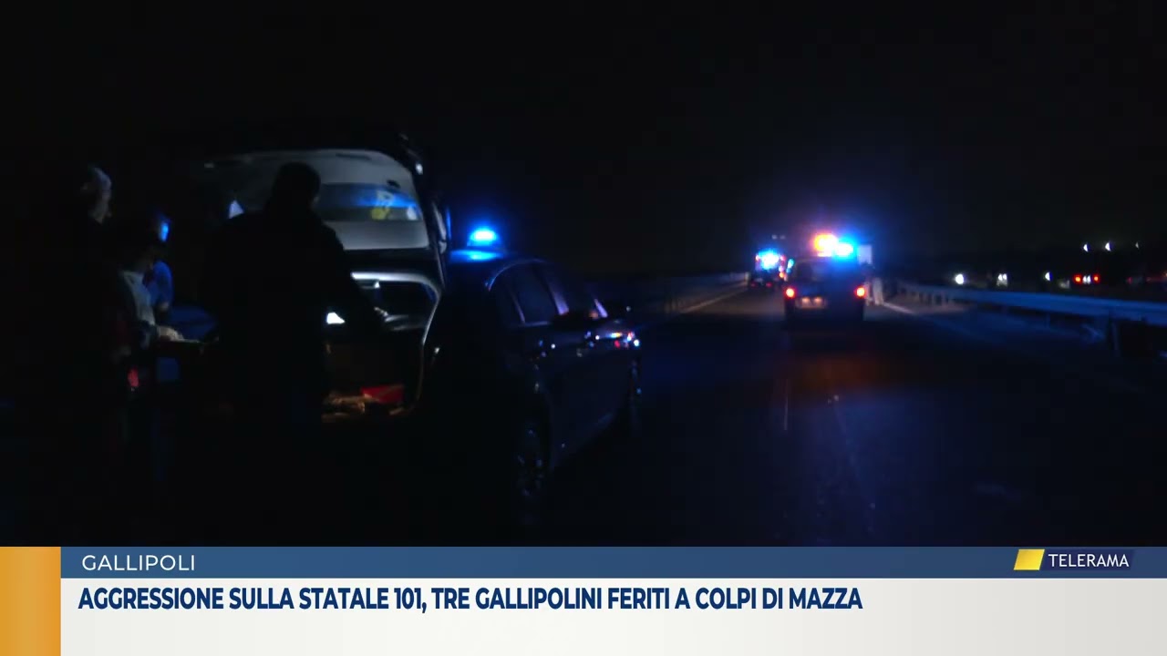 Aggressione sulla statale 101, tre gallipolini feriti a colpi di mazza
