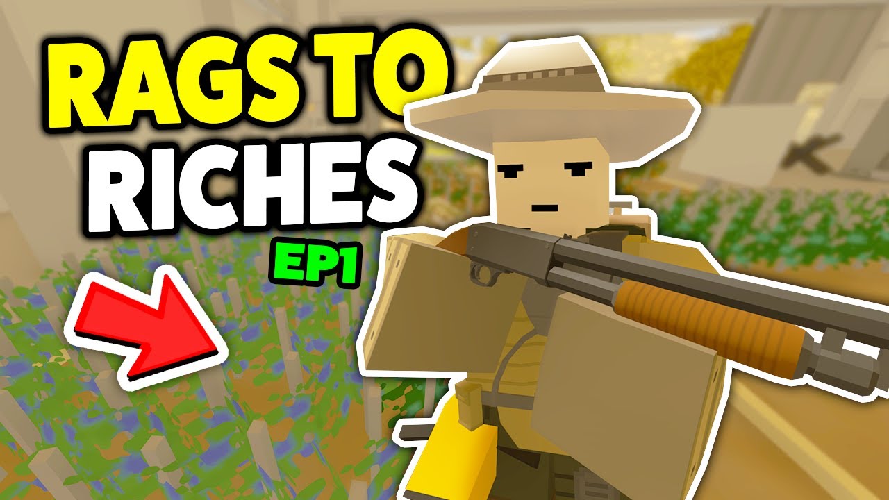 BUILDING A NEW LIFE! - Unturned Roleplay Rags To Riches New Life EP 1 (Mining Metal for $$$$)