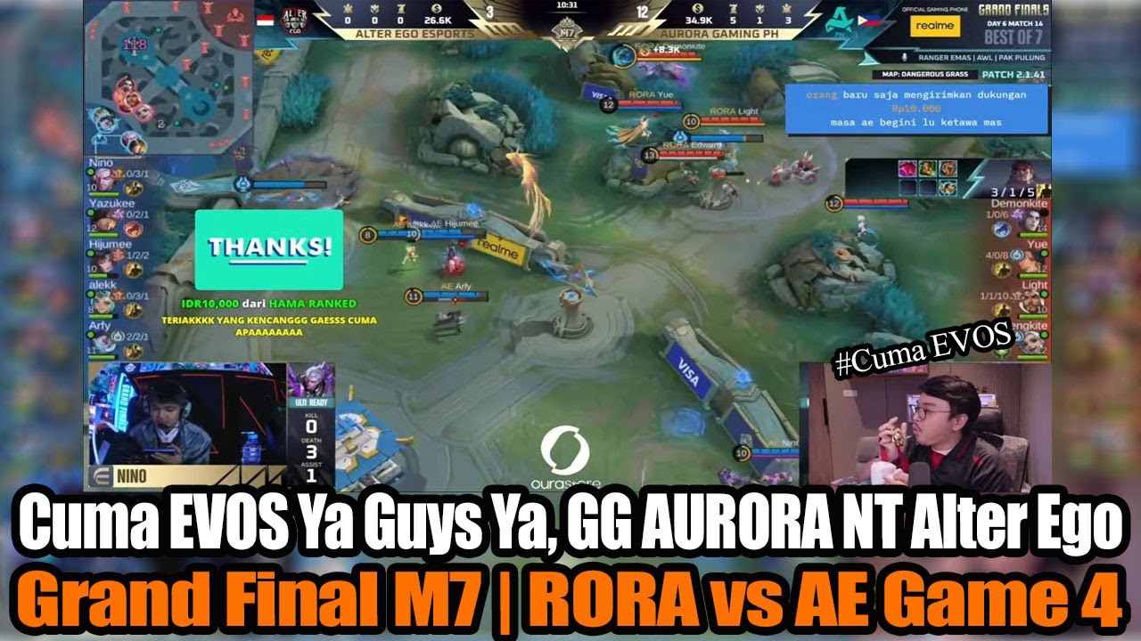 Cuma EVOS Ya Guys Ya, GG AURORA NT Alter Ego | Grand Final M7 | RORA vs AE Game 4