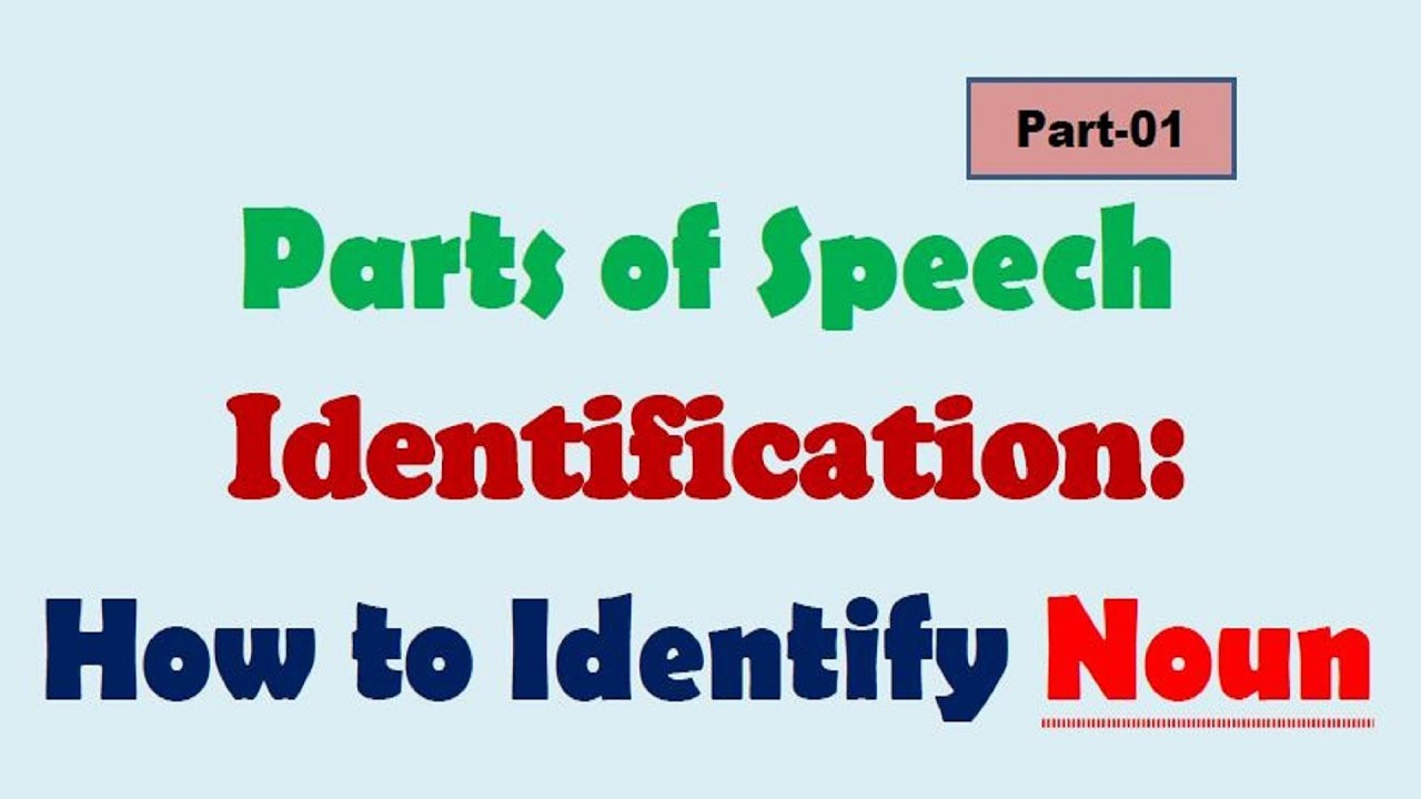 Parts of Speech Identification: NOUN (Part-01)
