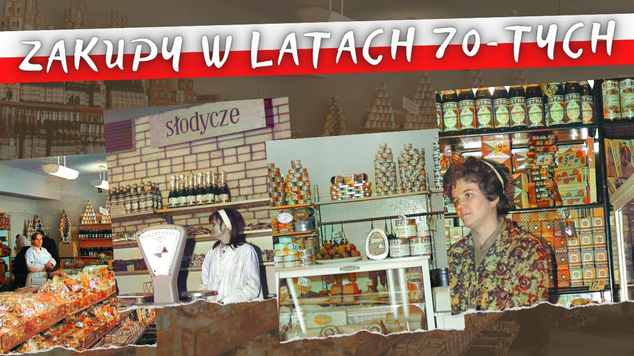 Zakupy i Sklepy w Polsce w latach 70-tych na starych kolorowych zdjęciach / Historia Polski