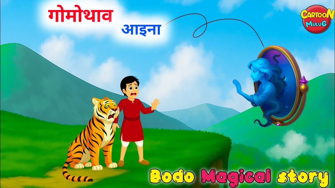 गंसे जादुगोनां आयना | A magical mirror bodo story | New bodo story | Cartoon story | Cartoon mulug 