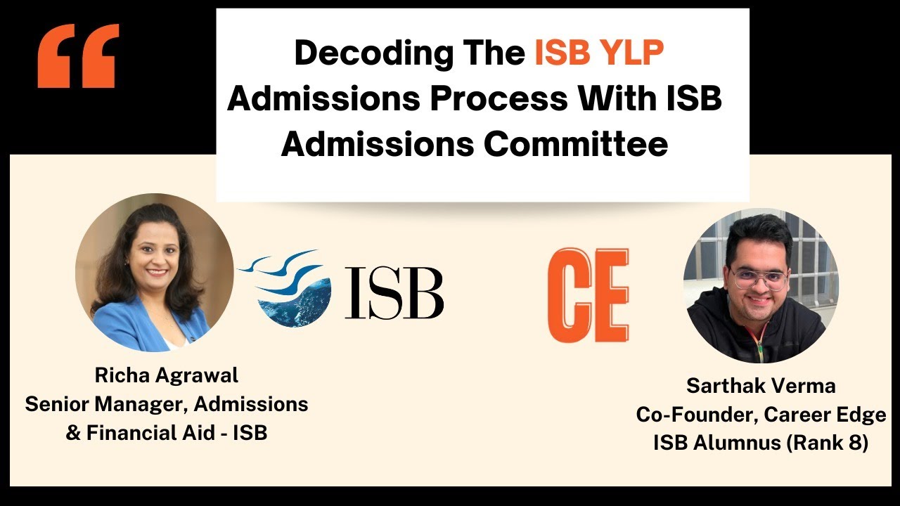 Session With ISB Admissions Team | Decoding The ISB YLP Admissions Process