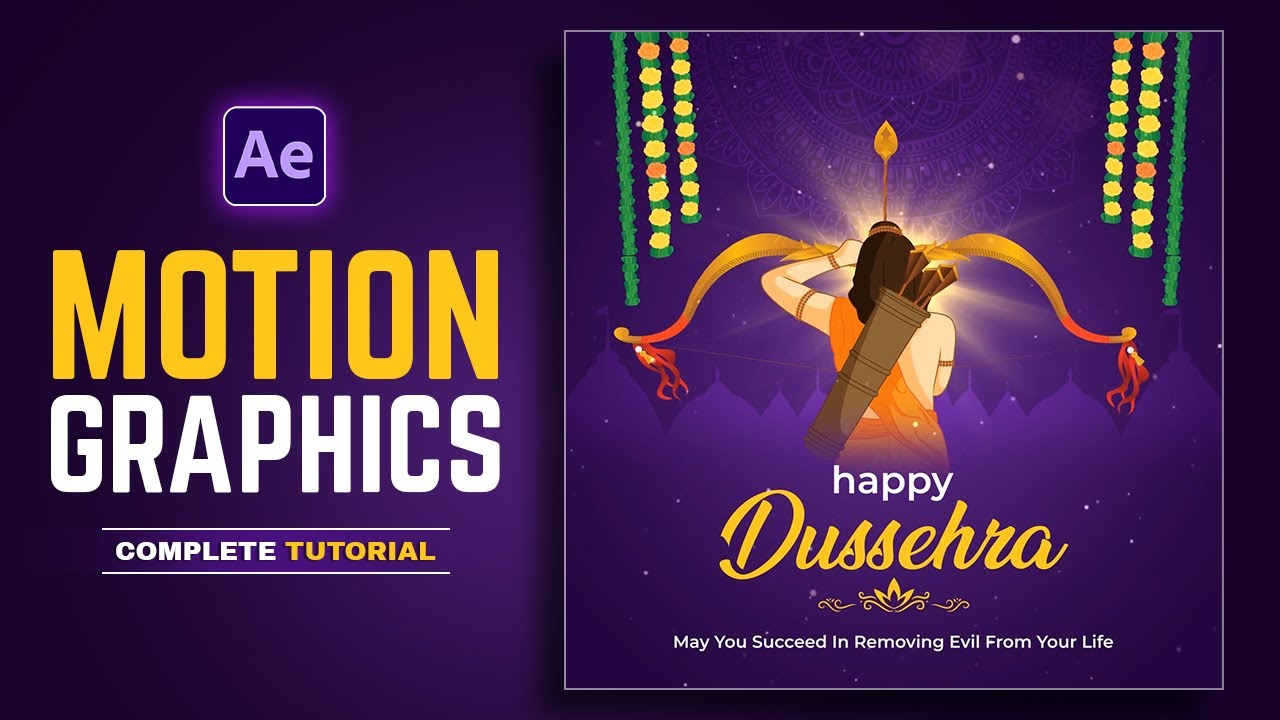 Dussehra Motion Graphics in After Effects | Festive Animation Tutorial for Beginners