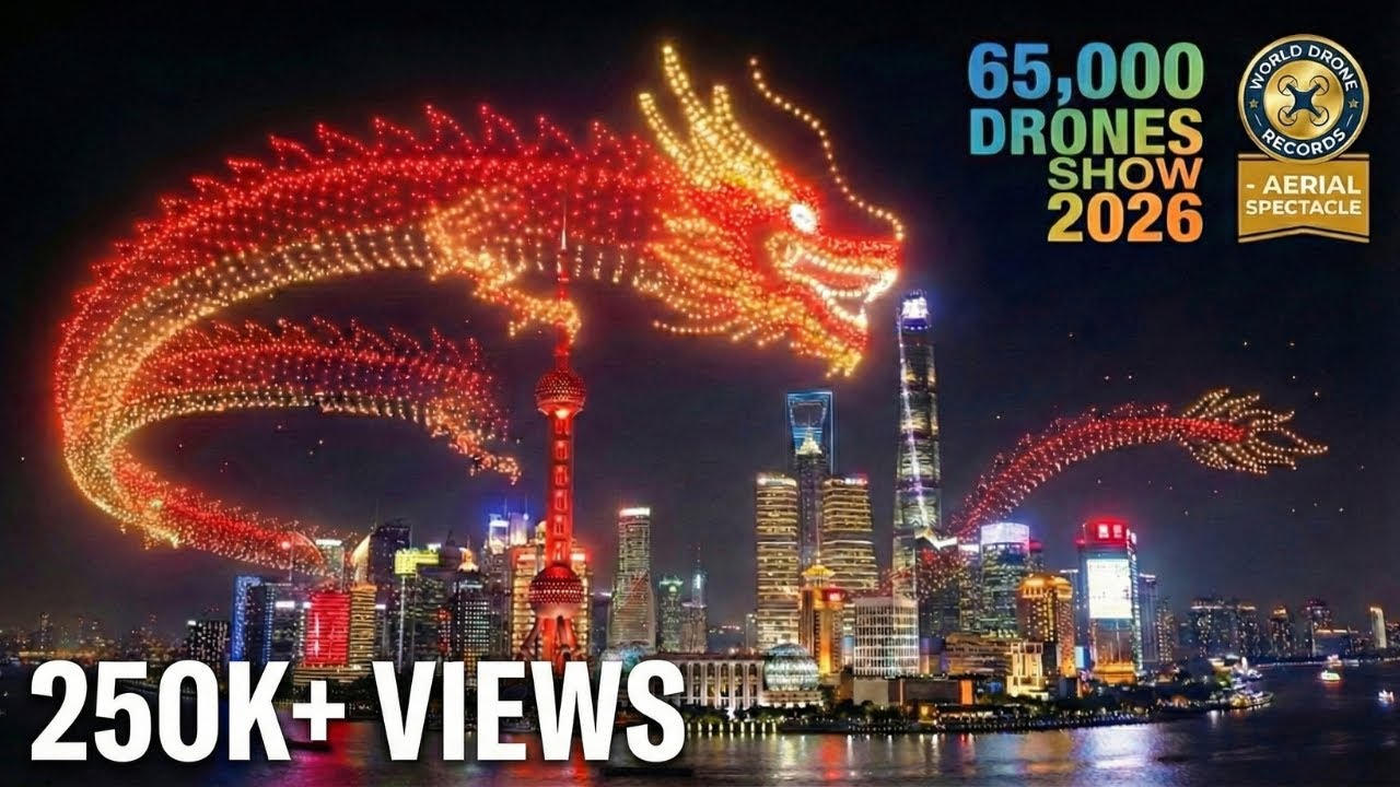 The Ultimate Shanghai Drone Show: 65,000 Drones Light Up The Bund! (2026) ✨