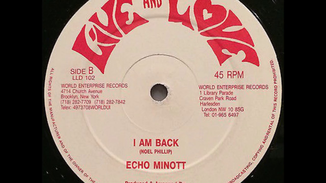 Echo Minott - I Am Back + Dub - 12