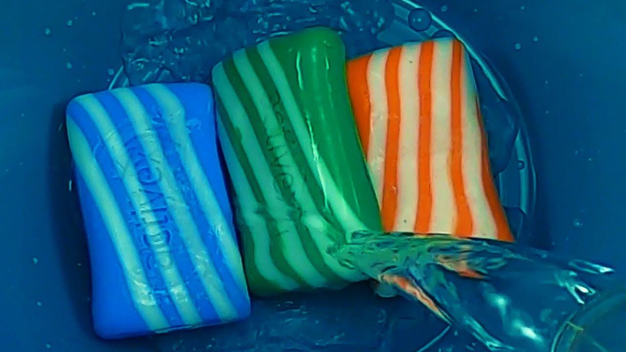 💦SOAKED STRIPED SOAP WASHING🌟SATISFYING VIDEO 😋 no talking#asmrrelax