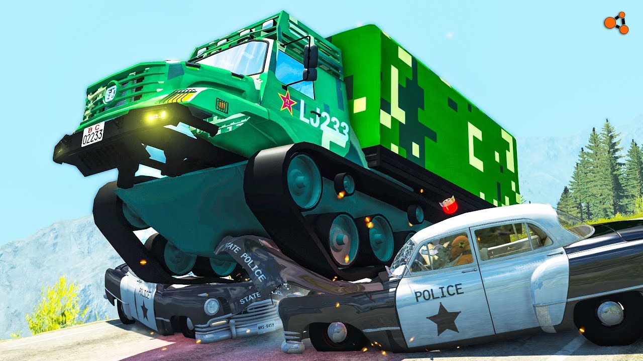 Beamng drive - Hybrid Crawler Monsters Crashes #2