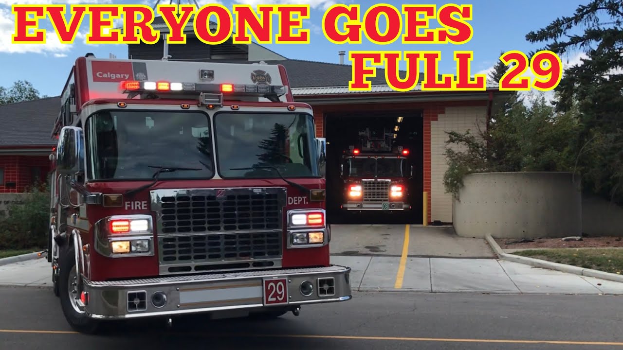 **EVERYONE GOES/PHASER** FULL Calgary Station 29 Responding To A Structure Fire HOT | CFD