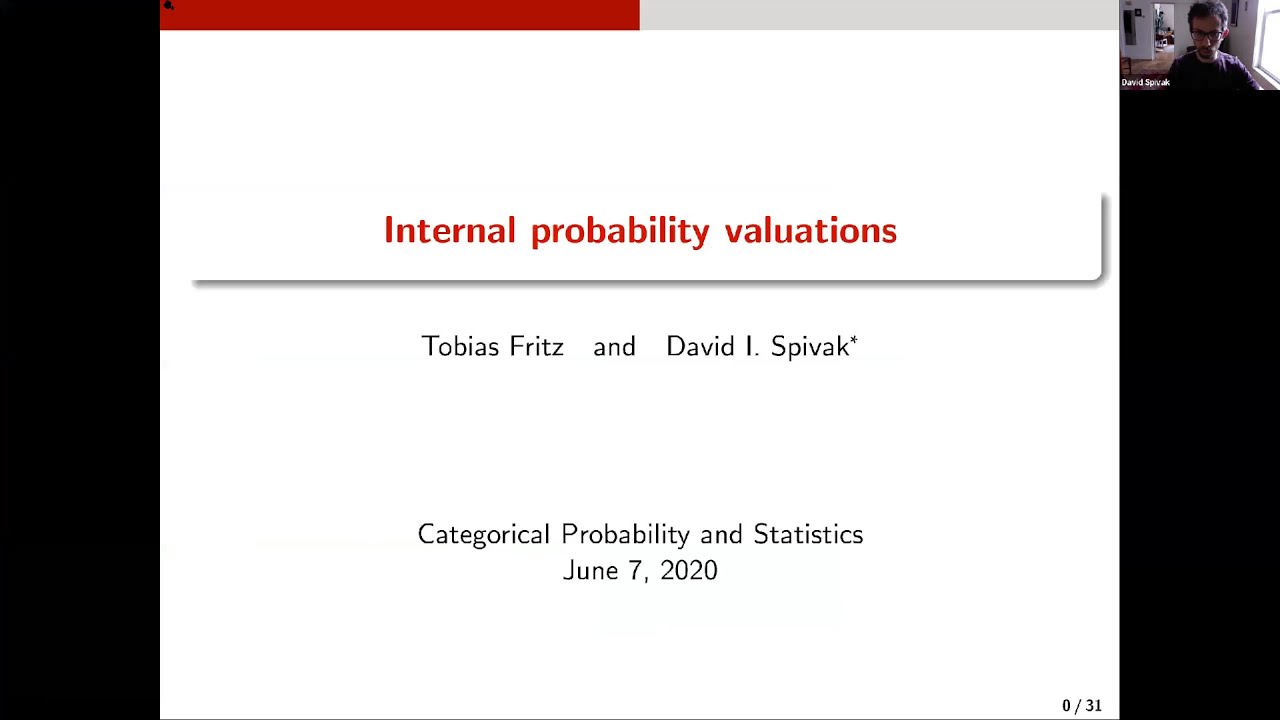 David Spivak: Internal probability valuations