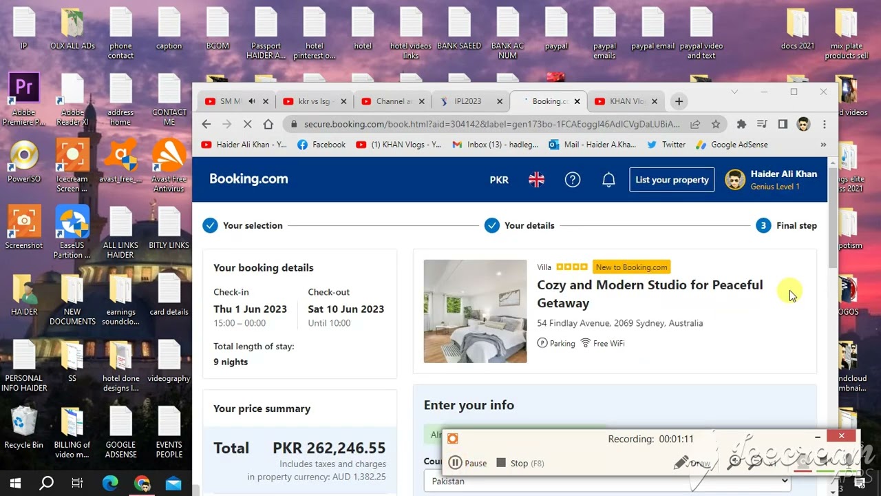 how to connect PAYPAL payment method to BOOKING.COM from laptop or pc?