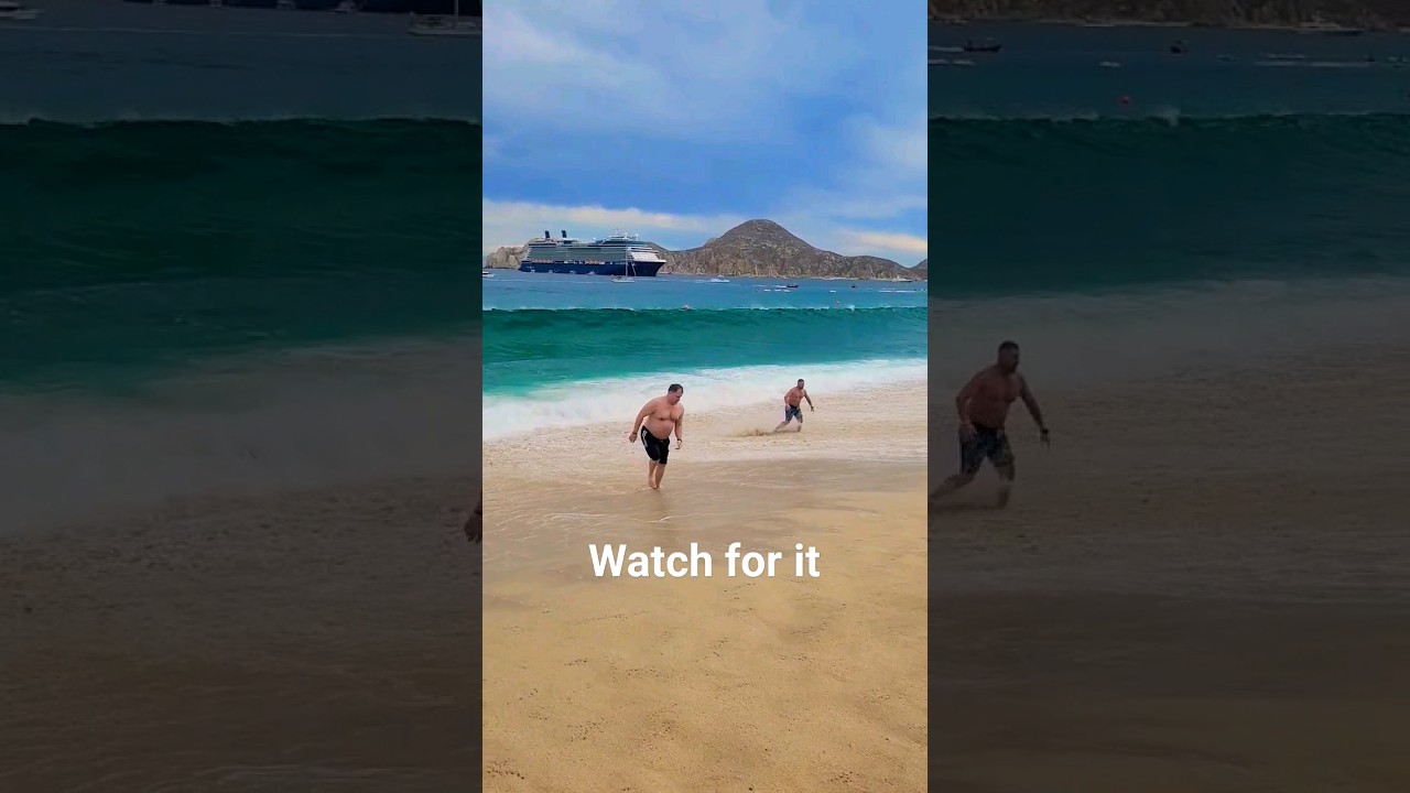 Giant Waves In Los Cabos Mexico - Almost Wiped Out Vendors