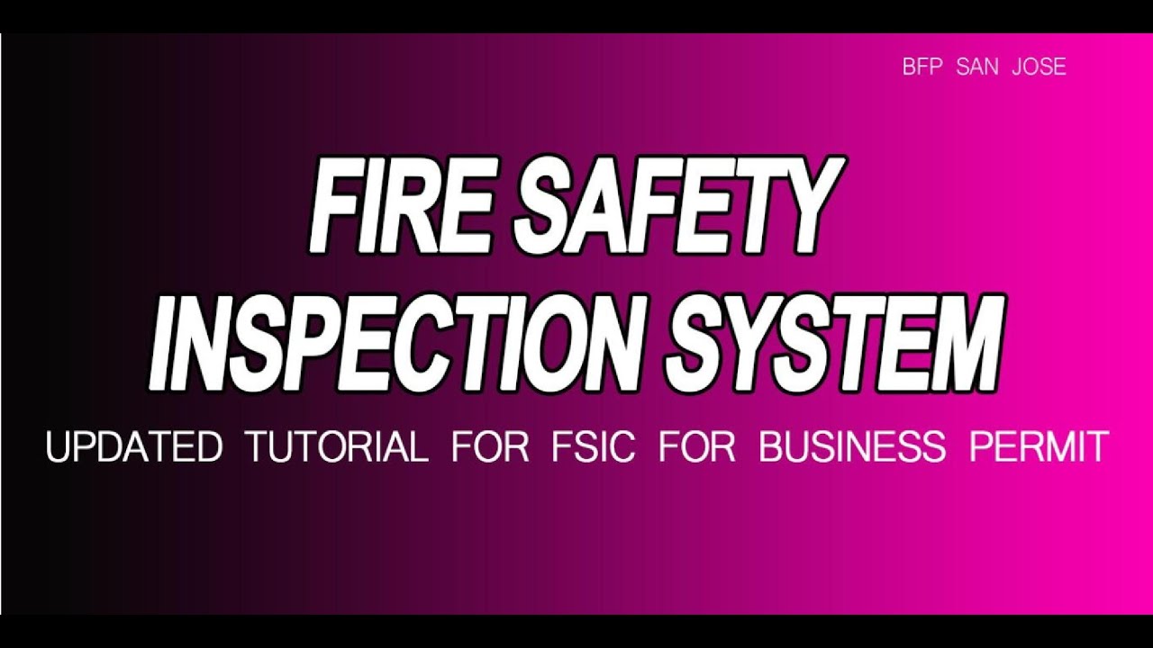 Updated Tutorial for Fire Safety Inspection System for Business Permit Renewal