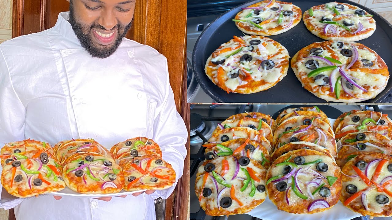 🍕Pizza Foorno La’aan si aan caadi ahayn kuso baxey😍🤤/pizza without oven||Chef Hussein Officials