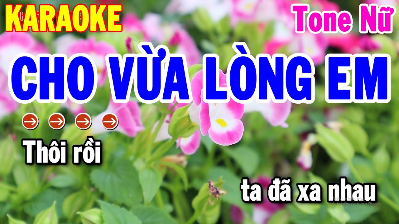 Karaoke Cho Vừa Lòng Em Tone Nữ Rumba Beat Chuẩn Nhất 2024 | Nhạc Sống Hải Tiên
