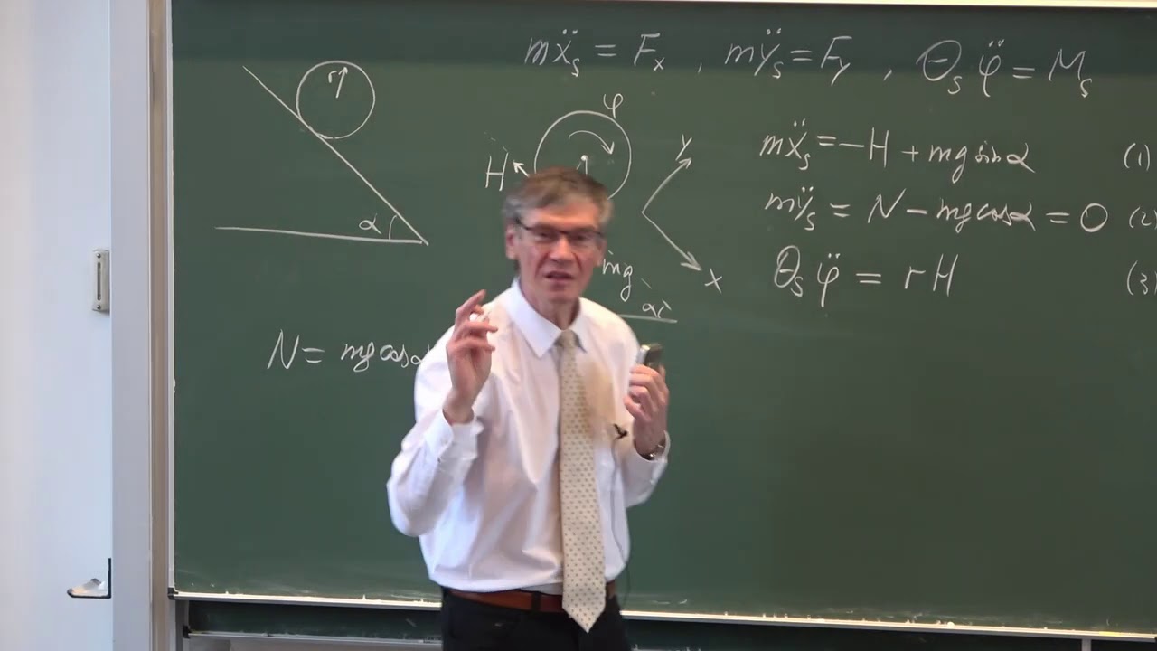 VL15  Prof. V.L. Popov: Kinematik und Dynamik. Ebene Dynamik eines starren Körpers: Beispiele
