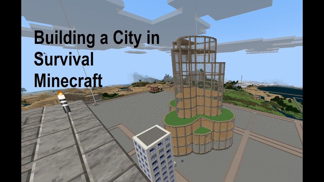 Minecraft Survival: Building a giant city with my wife @Bowlerchik7
