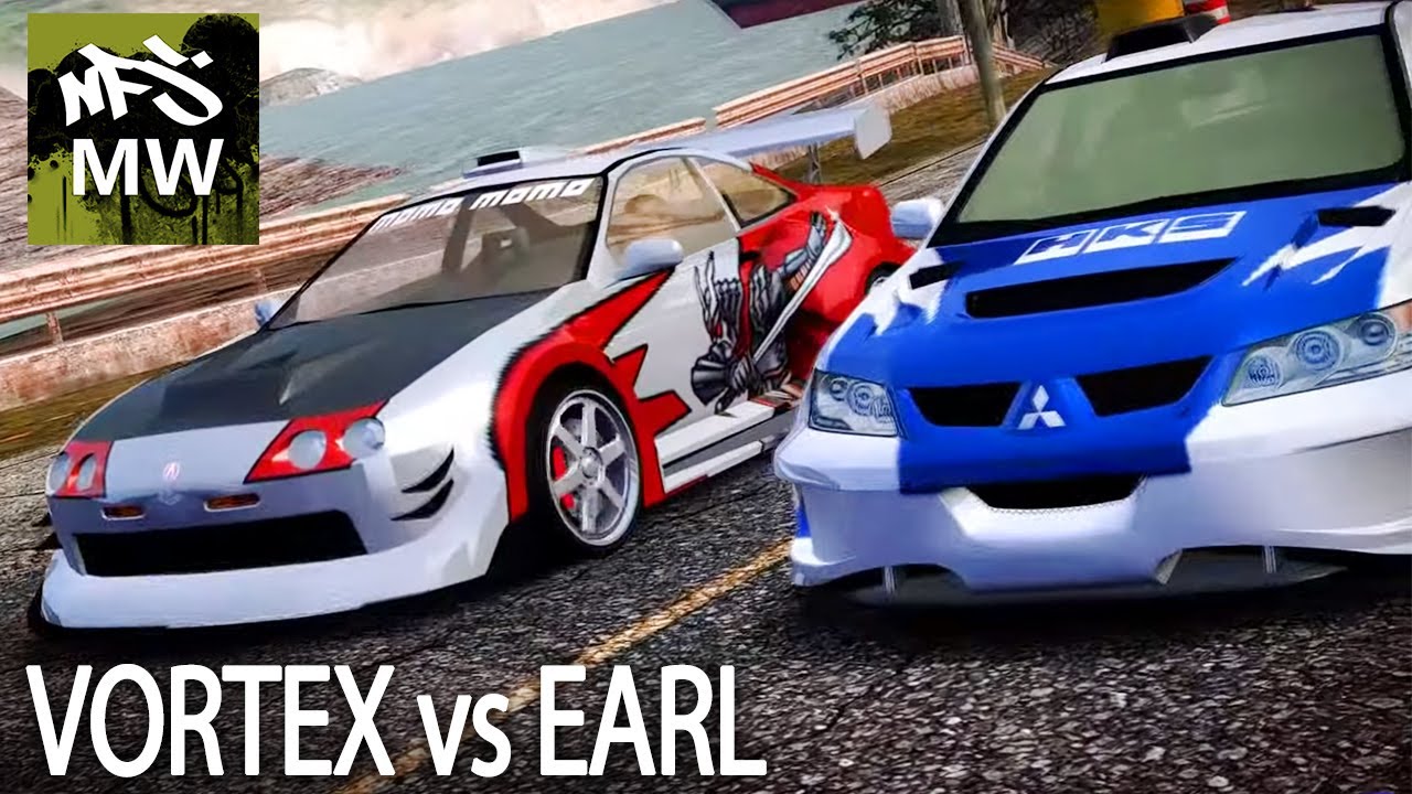 Acura Integra Type R Vortex vs Earl's Mitsubishi Lancer Evolution VIII (NFS MW)