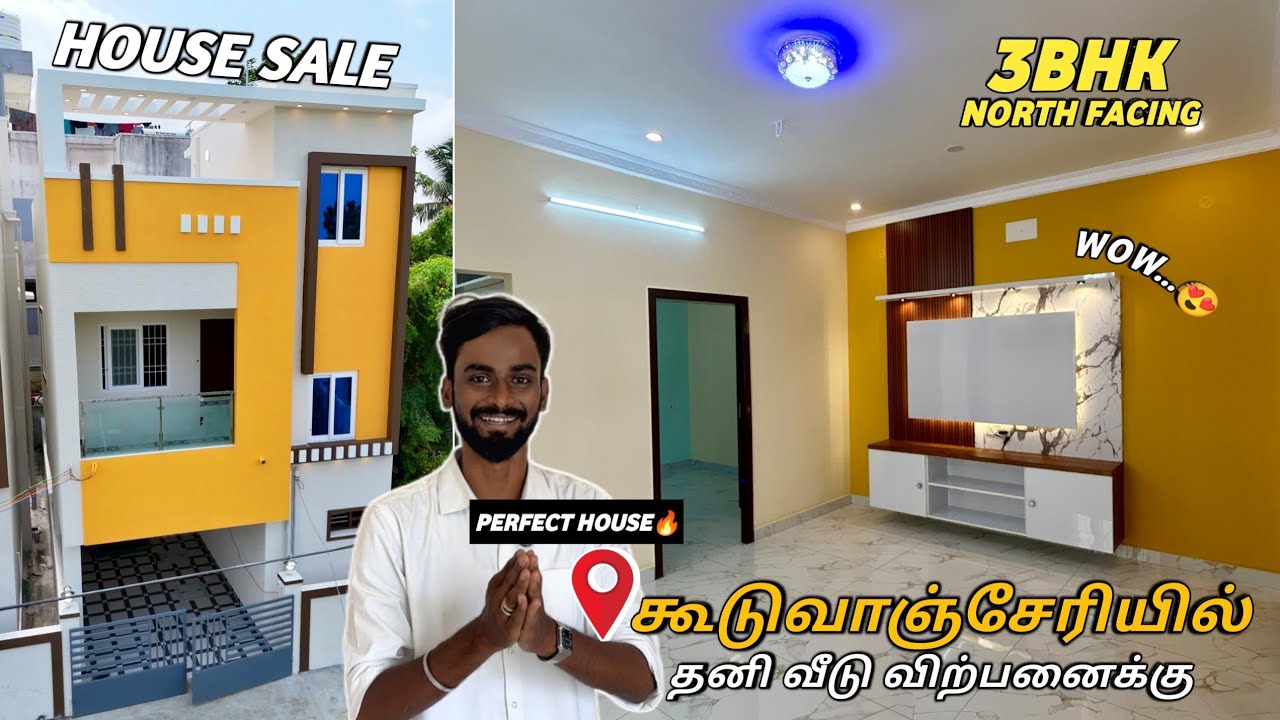 😍Beautiful Individual house for sale in Guduvancherry🏡Chennai's Suburban🌟Ready to Occupy😱3BHK🔥