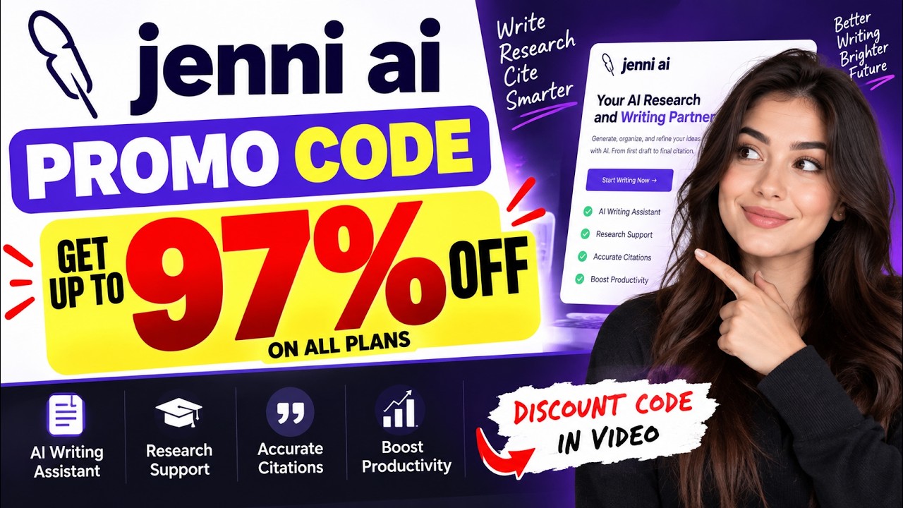 Jenni AI Promo Code 2026 | Get Up to 97% OFF All Plans | Jenni AI Discount Code