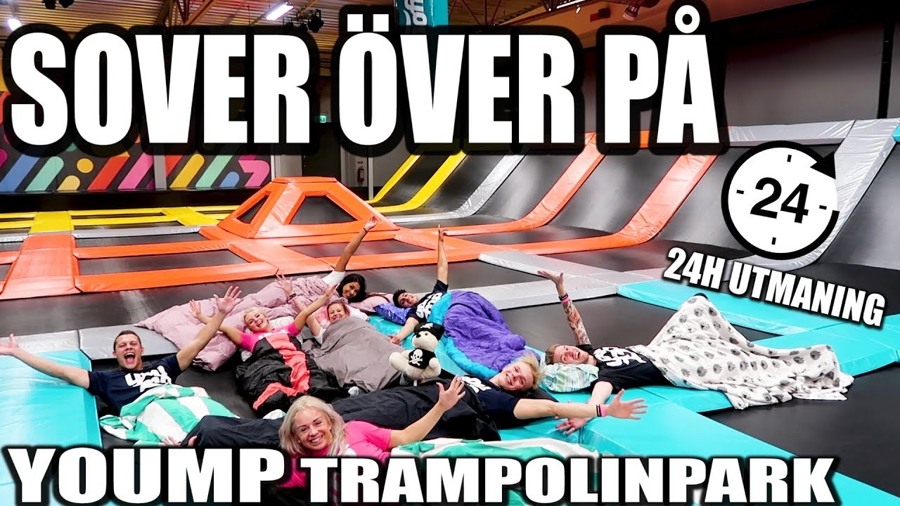 SOVER ÖVER PÅ YOUMP TRAMPOLINPARK *SJUKA TRICKS*