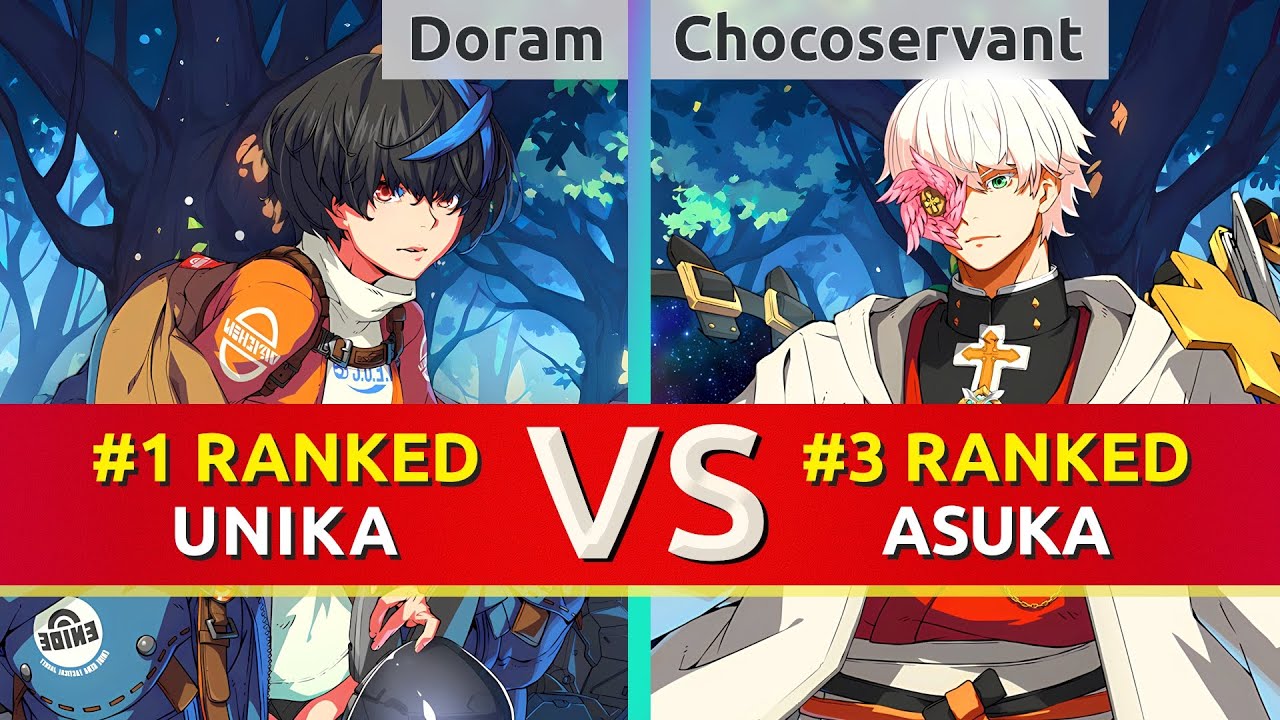 GGST ▰ Doram (#1 Ranked Unika) vs Chocoservant (#3 Ranked Asuka). High Level Gameplay
