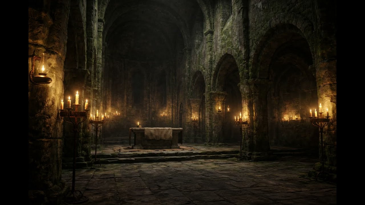 Dark Fantasy Cathedral Ambience — The Crypt | Deep Subterranean Soundscape (36 Minutes)