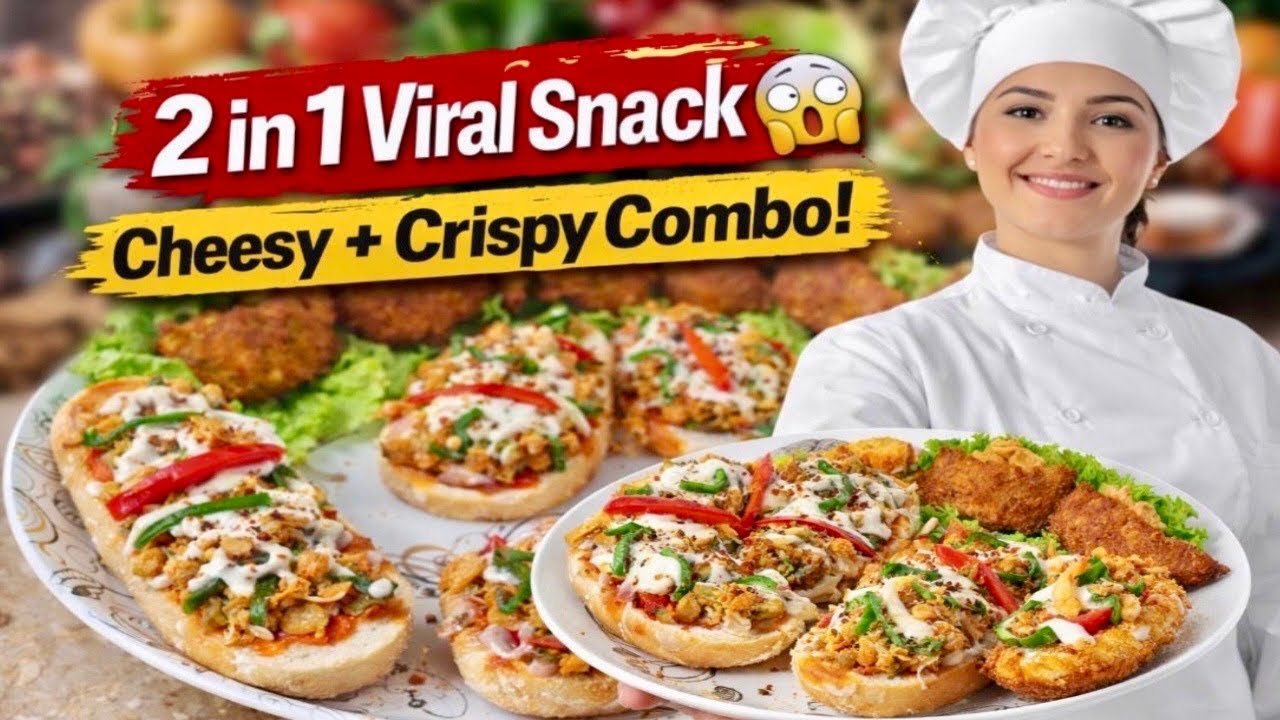 2 Viral Snacks in 1 😍 | Cheesy Pizza Sliders & Crispy Bread Pockets