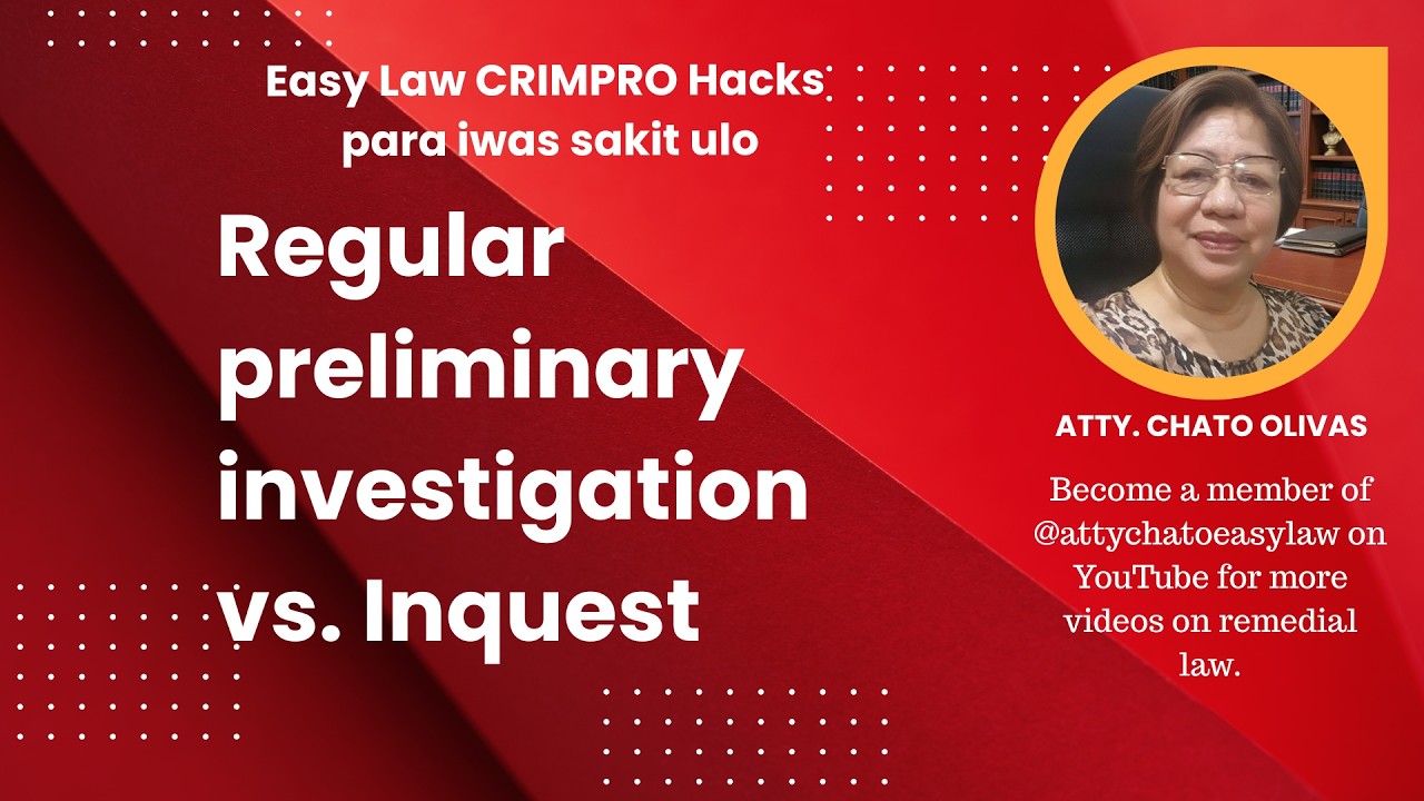 Understanding Regular Preliminary Investigation vs. Inquest