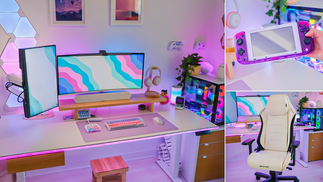 gaming diaries ✨ new nintendo switch, setup + desk accessories