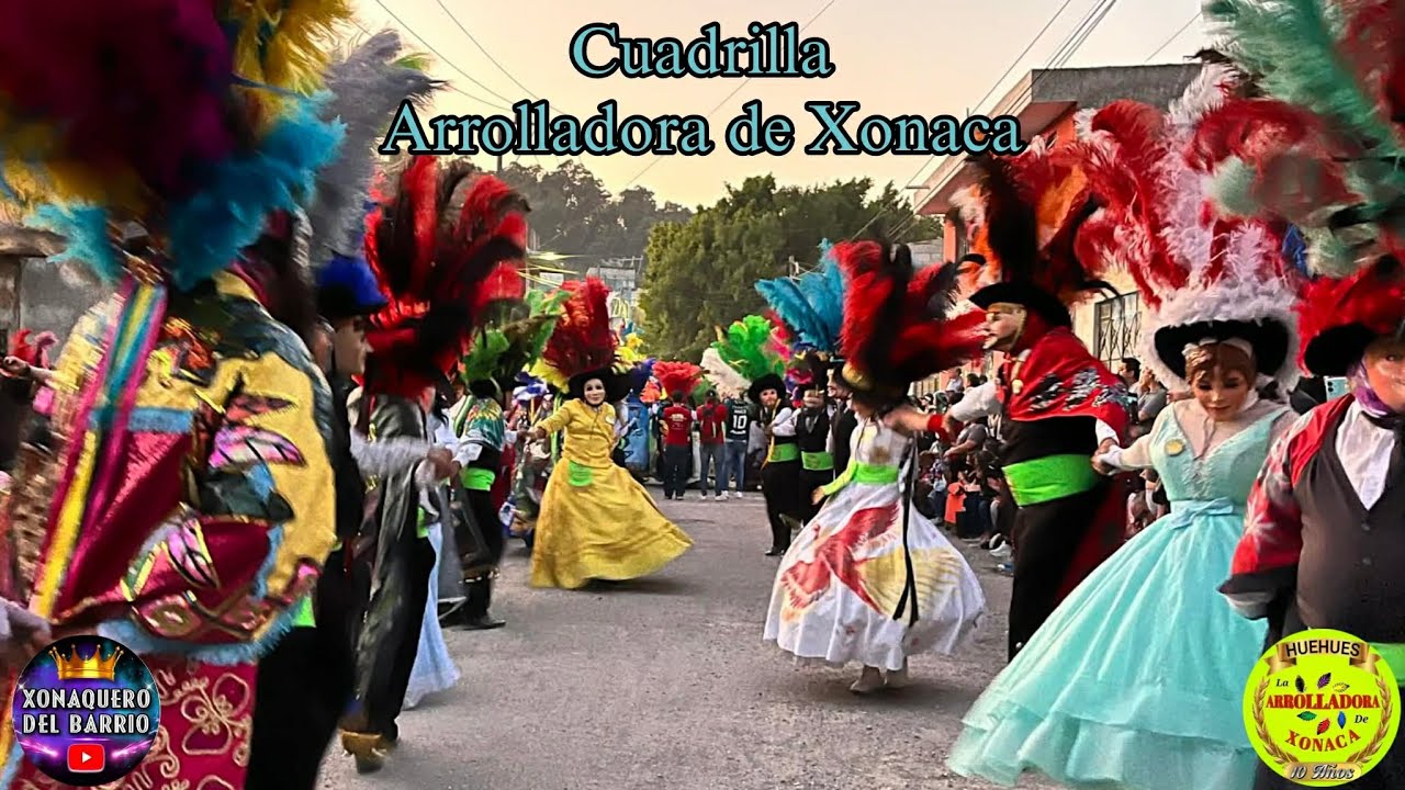 PRIMER DOMINGO DE CARNAVAL 🎉 🎭CUADRILLA “¡ARROLLADA DE XONACA!” 💚👑 || HUEHUES 2026 🎭👑💚🔥