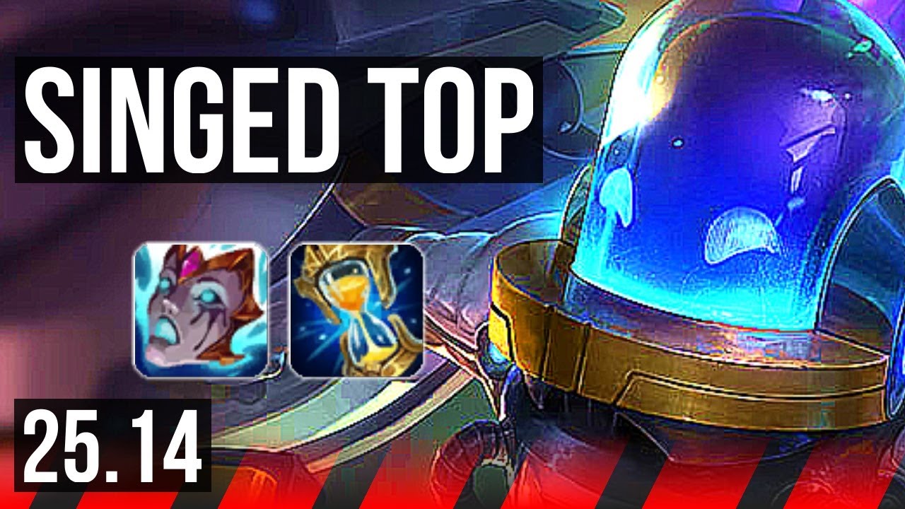 SINGED vs DARIUS (TOP) | 1600+ games | KR Master | 25.14
