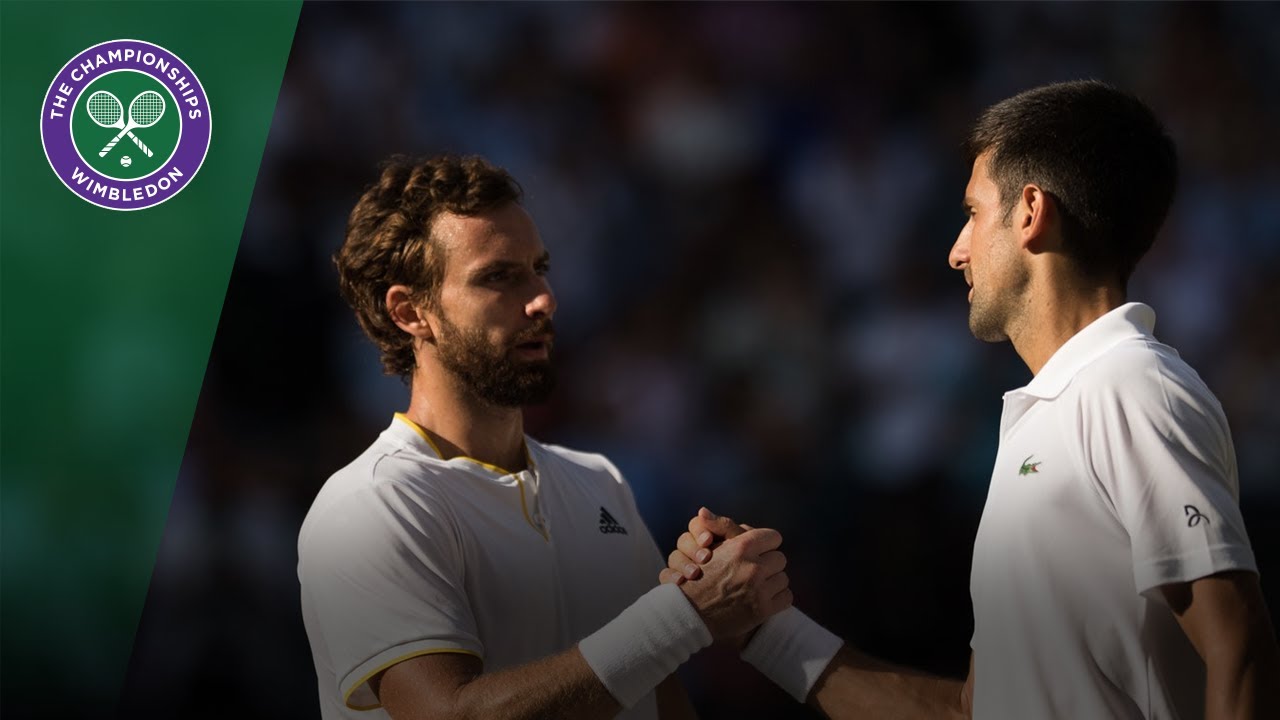 Novak Djokovic v Ernests Gulbis highlights - Wimbledon 2017