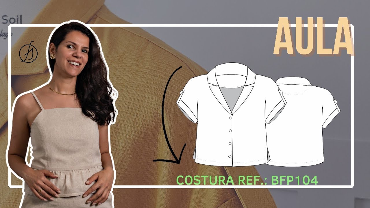 Faça e venda! Camisa com manga japonesa Ref.: BFP104 - Vídeo aula de costura