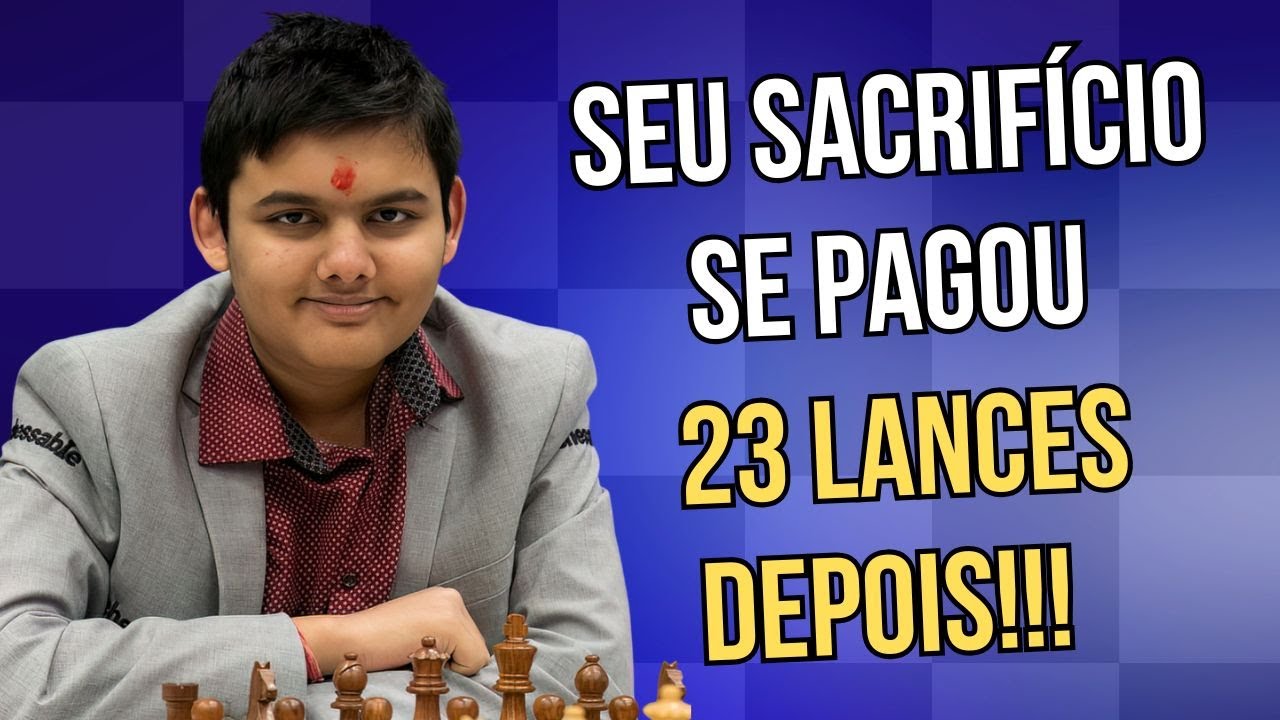 O GM Mais Jovem da História Venceu Gukesh com um Sacrifício INSANO!!!