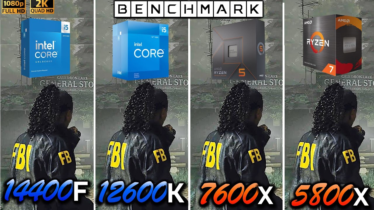 Intel i5 14400F vs i5 12600K vs Ryzen 7600X vs Ryzen  5800X / Test / 1080p - 1440p / RTX 4090