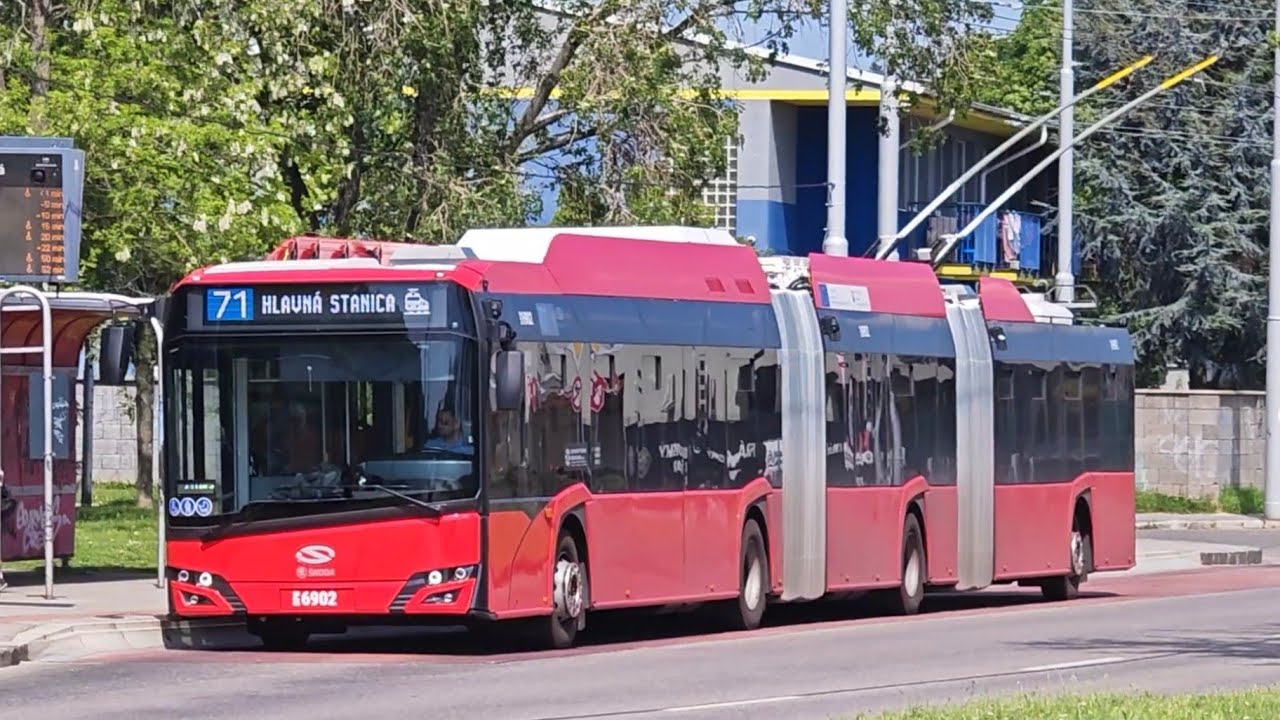 🇸🇰 Utazás duplacsuklós Solaris Trollino 24 trolibusszal