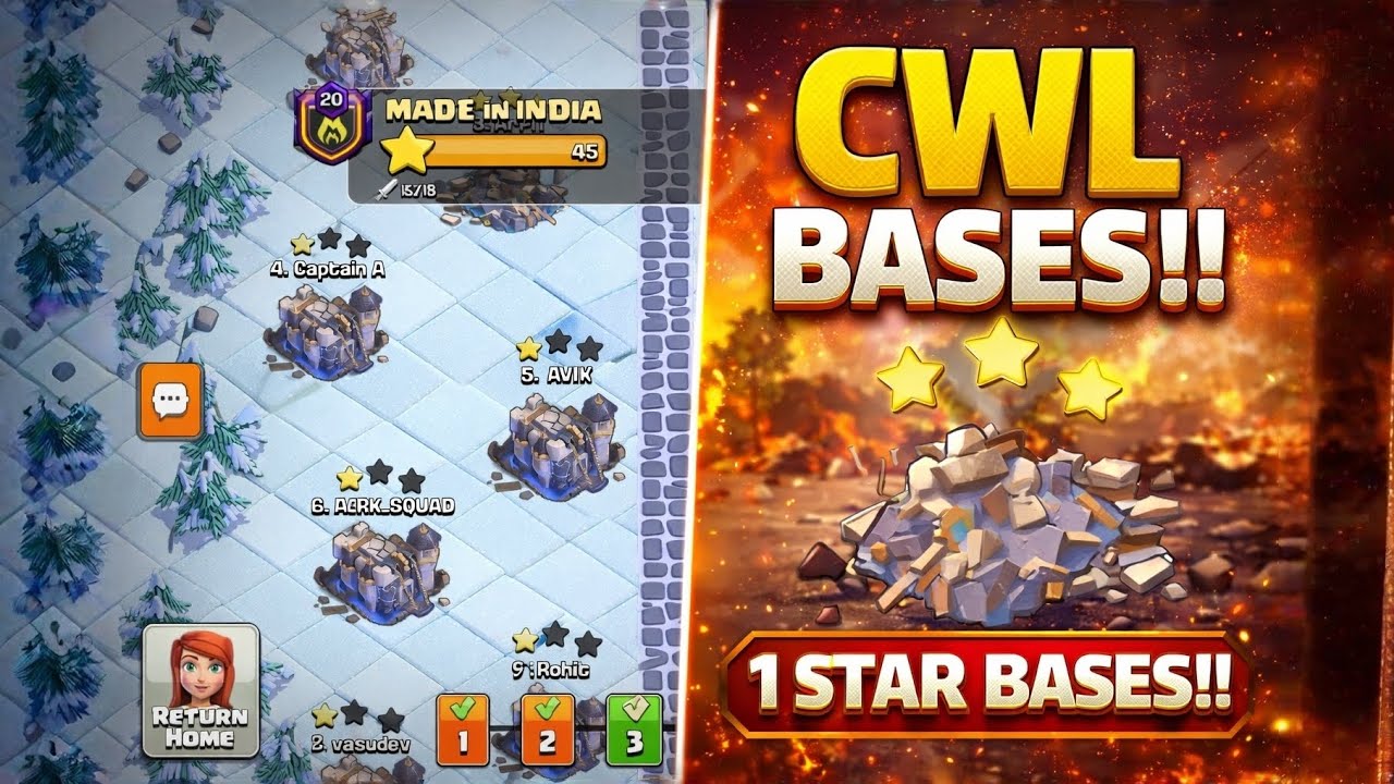 They Could Only Get 1 Star... 10 TH18 CWL Bases That DOMINATED Day 3! 🔥 + Links