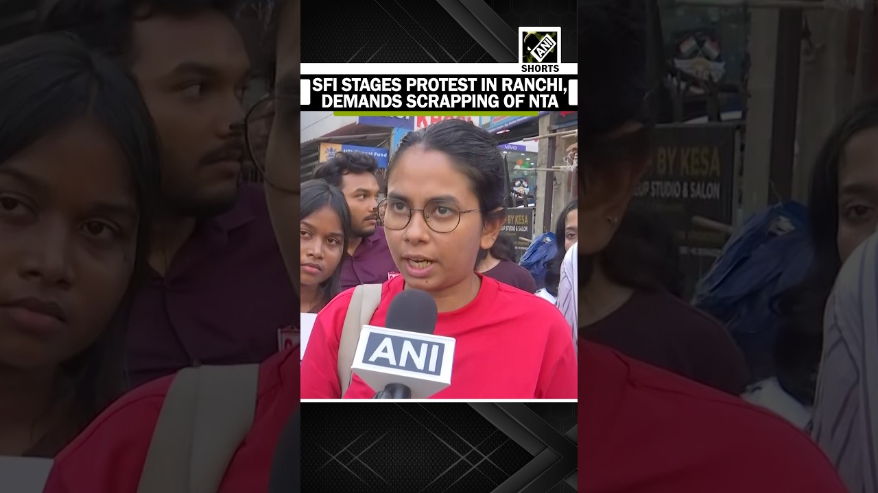 Left student group SFI stages protest against NTA in Ranchi, demands scrapping of NTA