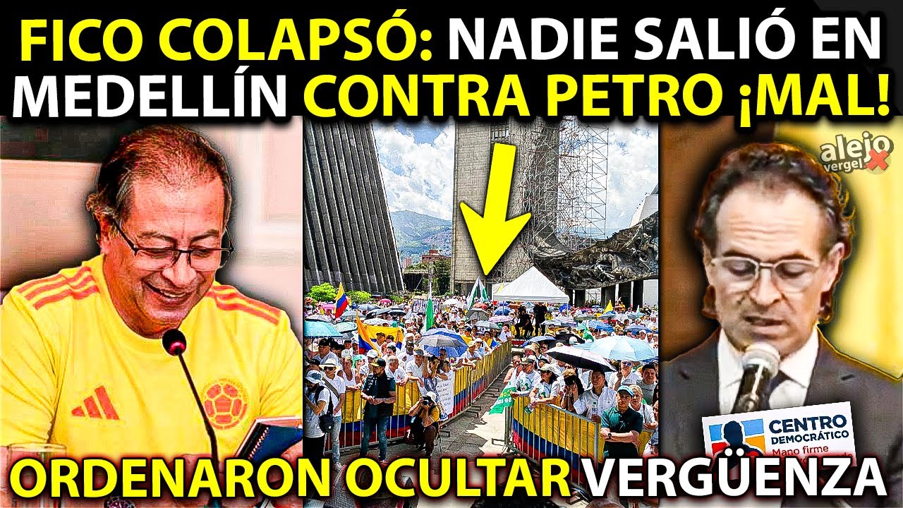 INFIERNO EN URIBISMO: FRACASÓ marcha contra Petro en Medellín. Dieron orden de NO MOSTRAR