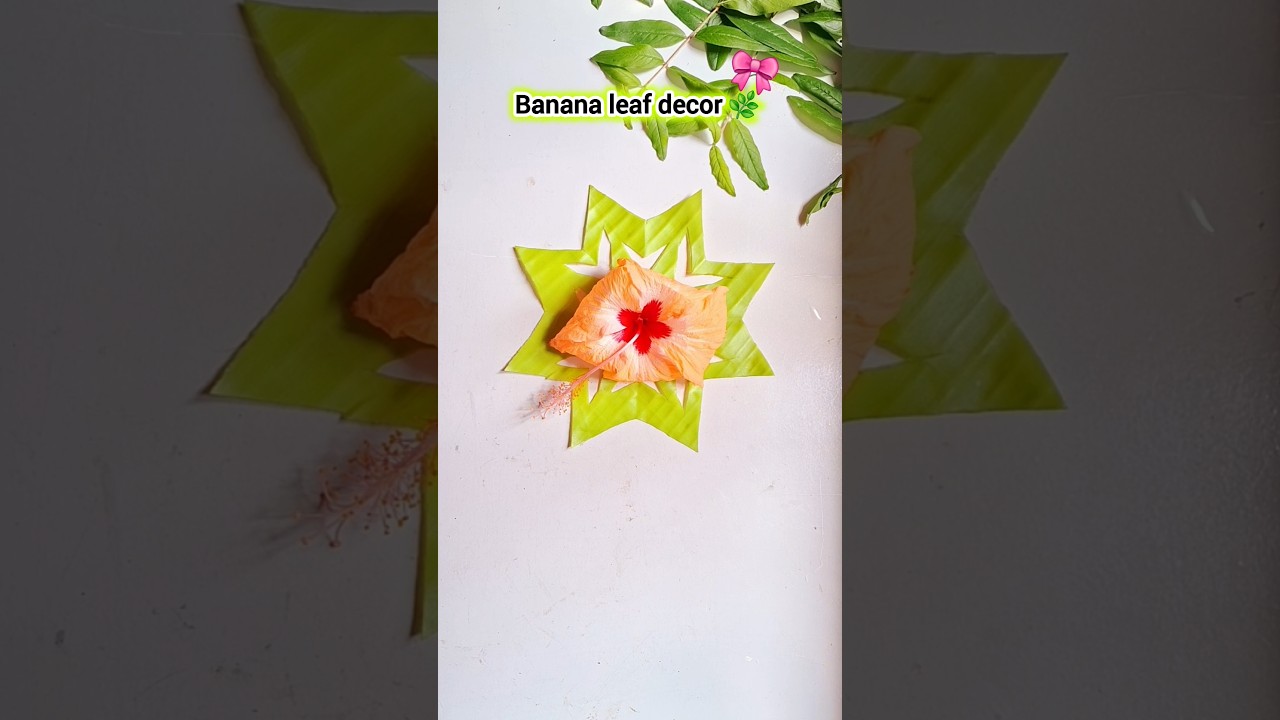 Zero Cost Eco-friendly DIY! 🍃Banana Leaf Decor #shorts #music