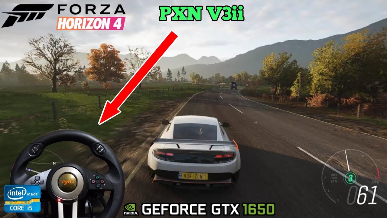 (FHD) FORZA HORIZON 4 | PXN V3ii PC/XBOX/PS3/PS4 GAMING RACING WHEEL 180°