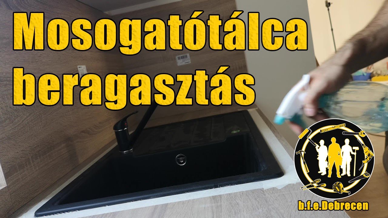 Mosogatótálca beragasztás (Polgári lakás)