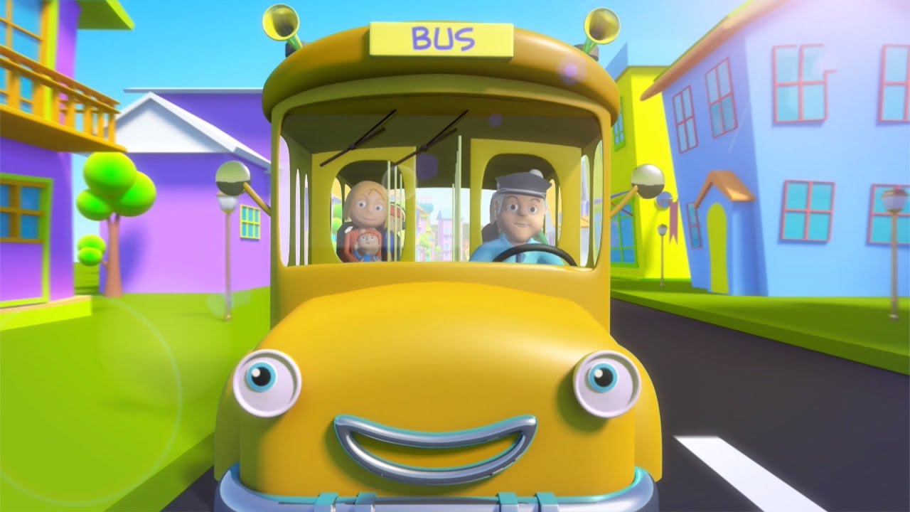 Ruote sull'autobus | Filastrocca | cartoni animati autobus | Kids Song | The Wheels on the Bus