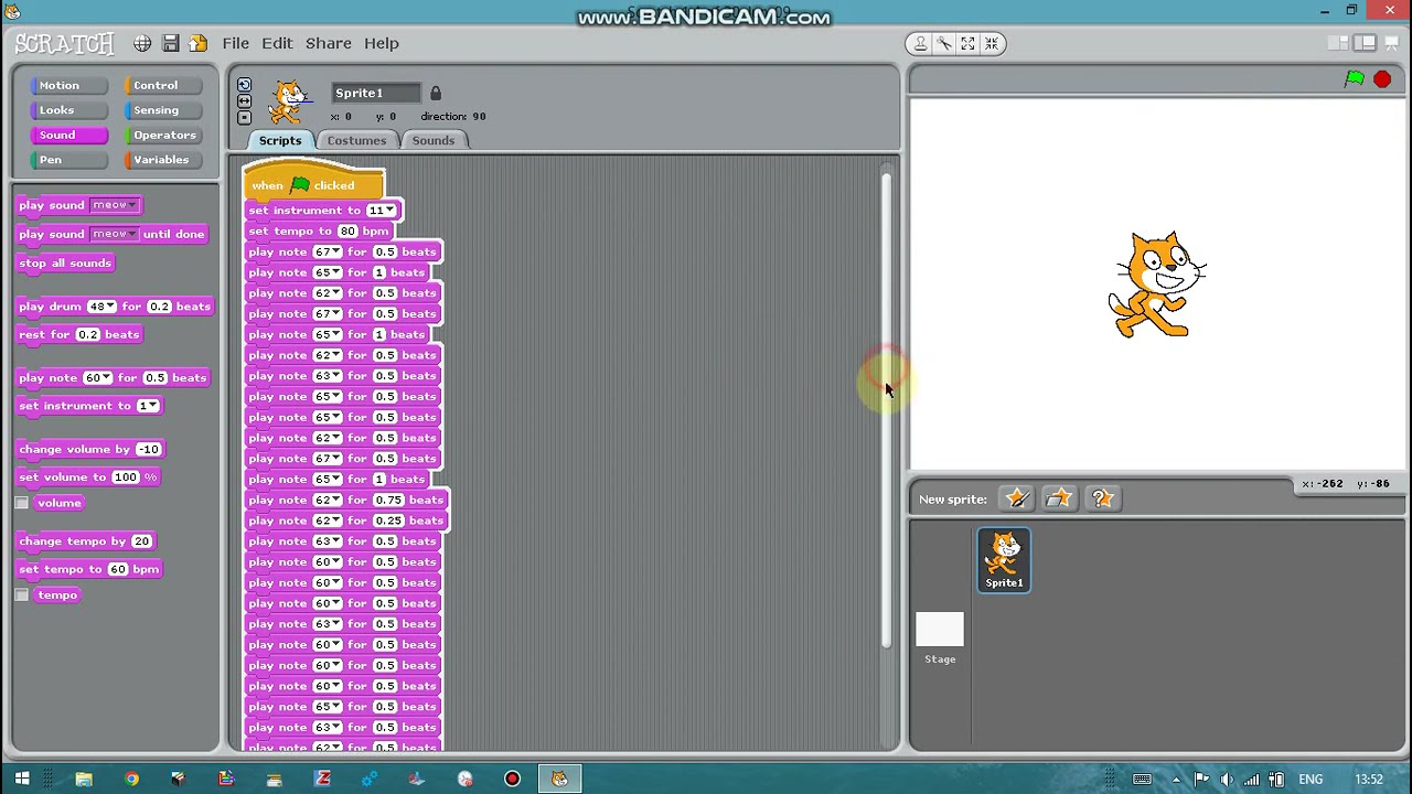 playtime song in scratch 1.4