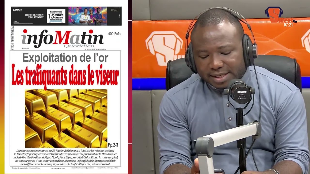 REVUE DE LA PRESSE CAMEROUNAISE DU  11 MARS 2026  SWEET FM MATIN