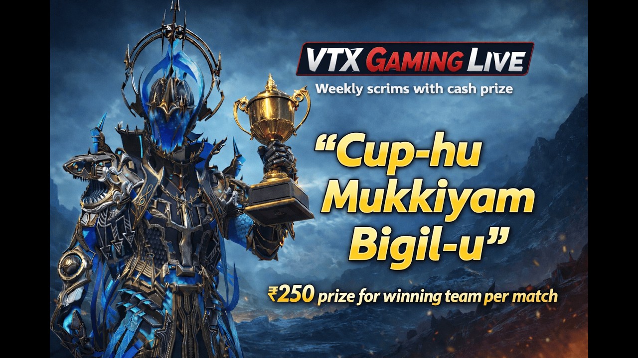 Wow gameplay |Vortex Gaming Live| #roommatchbgmilivetamil #bgmi #erangle