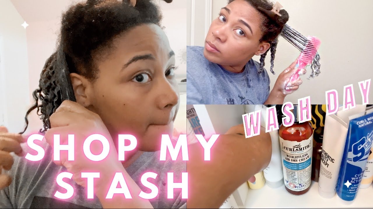 SHOP MY NATURAL AND CURLY HAIR STASH WASH N GO + MICHE MINT AND EUCALYPTUS COLLECTION REVIEW!
