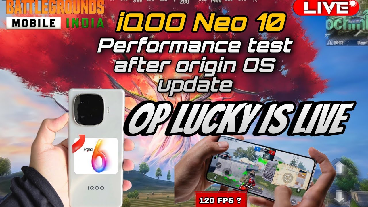 iQOO NEO 10 4.2 UPDATE 😳 120FPS TEST AFTER ORIGINOS 6 🔥 #bgmilive #iqooneo10 #120fps #pubglive