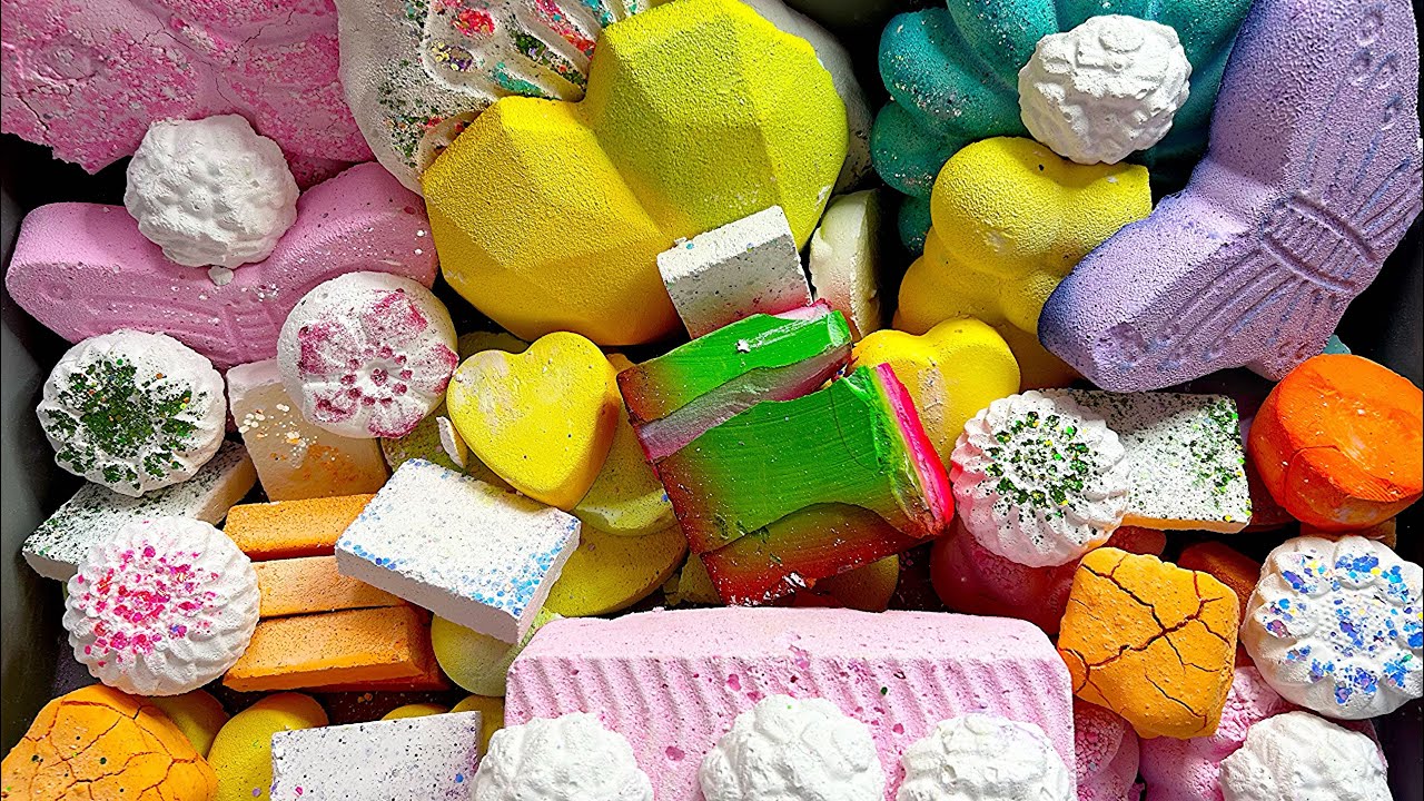 Variety mass crush | asmrgymchalk | satisfying | relaxing | crunchy | powdery 
